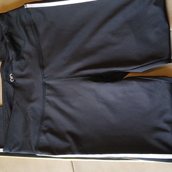 3/$40 Infinite Black With Yellow & White Stripes Leggings - Picture 4 of 4